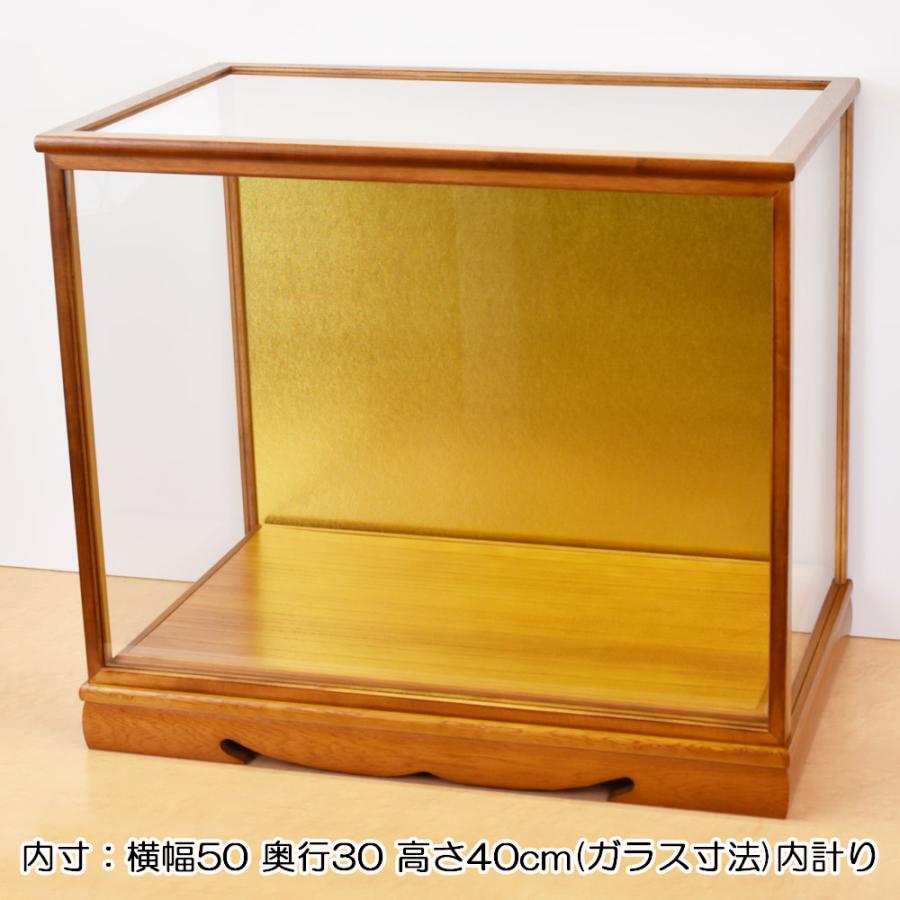 人形ケース ガラス人形ケース 幅 間口50奥行30高40cm(ガラス寸法）内