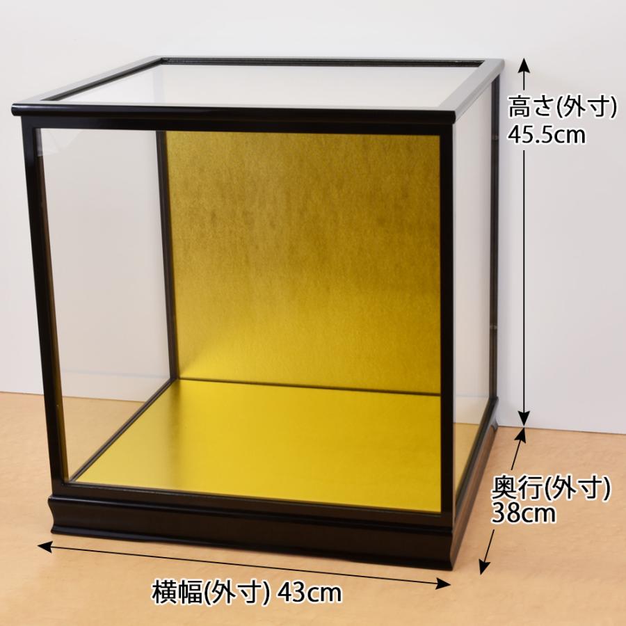人形ケース ガラス人形ケース 幅 間口40奥行35高40cm(ガラス寸法）内