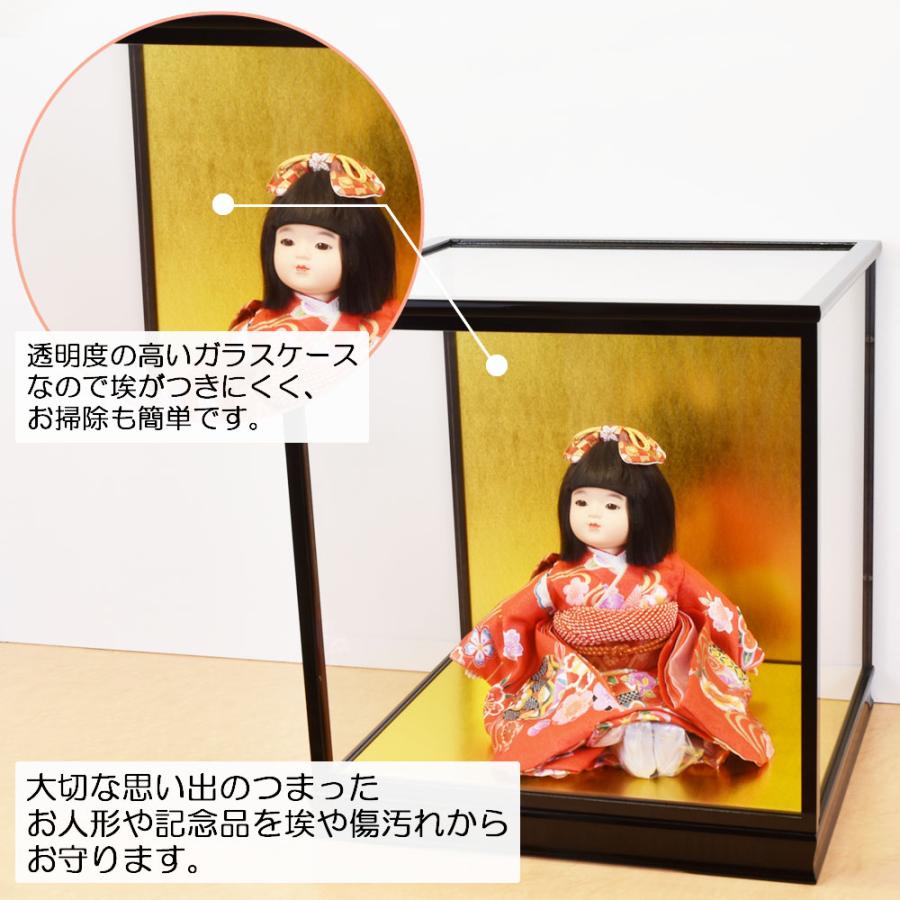 人形ケース ガラス人形ケース 幅 間口40奥行35高40cm(ガラス寸法）内