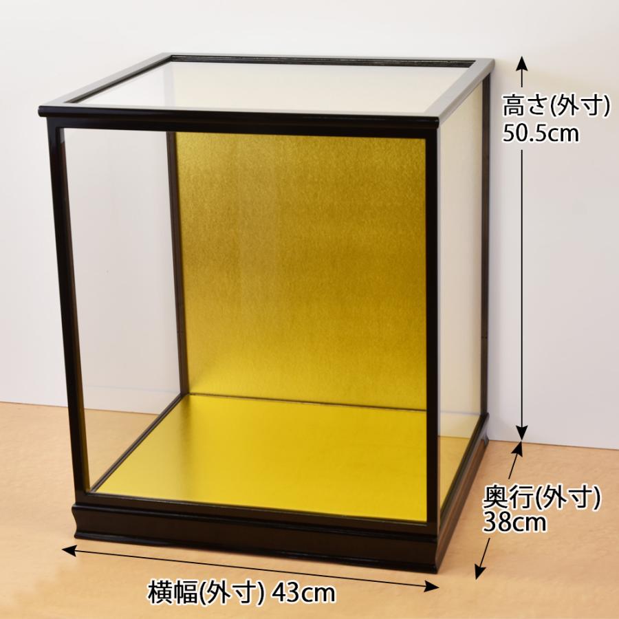 人形ケース ガラス人形ケース 幅 間口40奥行35高45cm(ガラス寸法）内