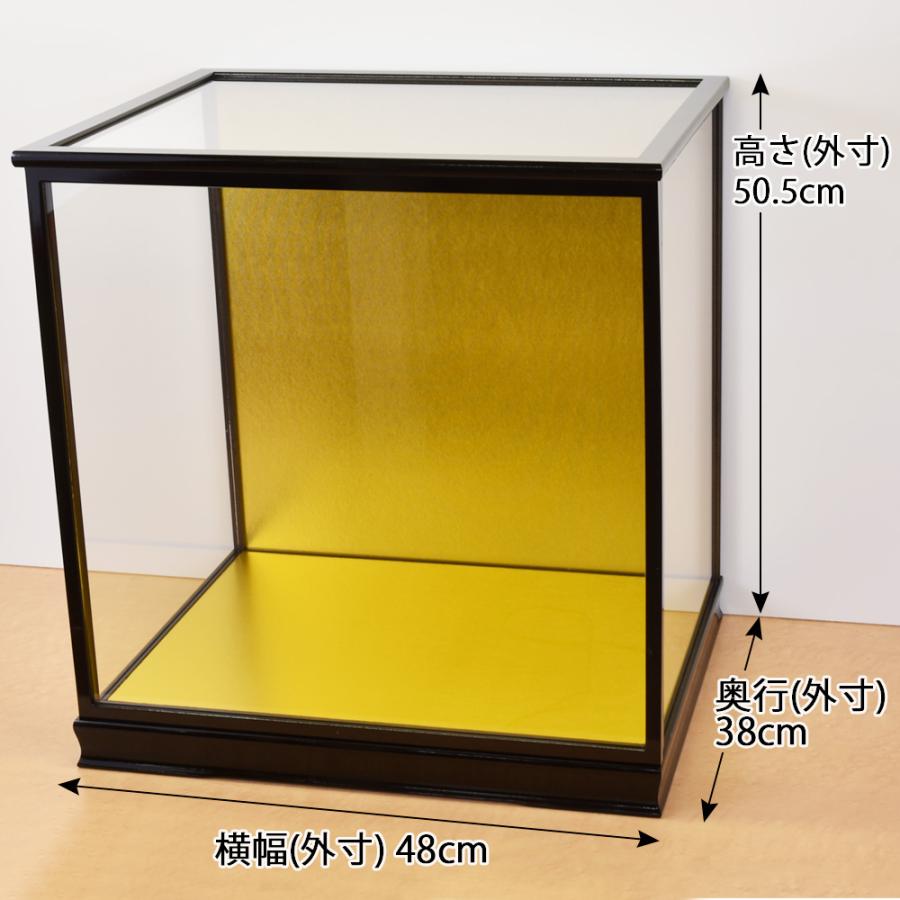 人形ケース ガラス人形ケース 幅 間口45奥行35高45cm(ガラス寸法）内