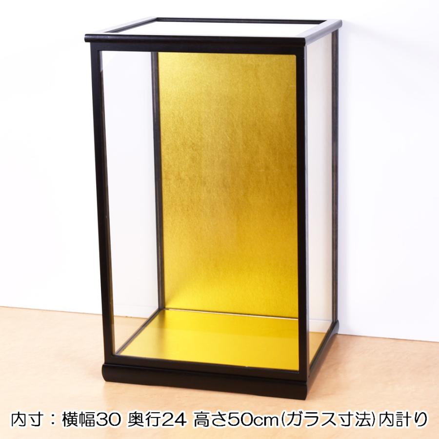 人形ケース ガラス人形ケース 幅 間口30奥行24高50cm(ガラス寸法）内