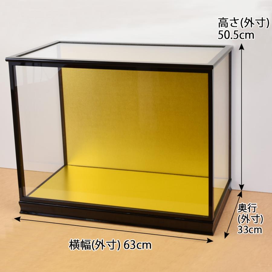 人形ケース ガラス人形ケース 幅 間口60奥行30高45cm(ガラス寸法）内
