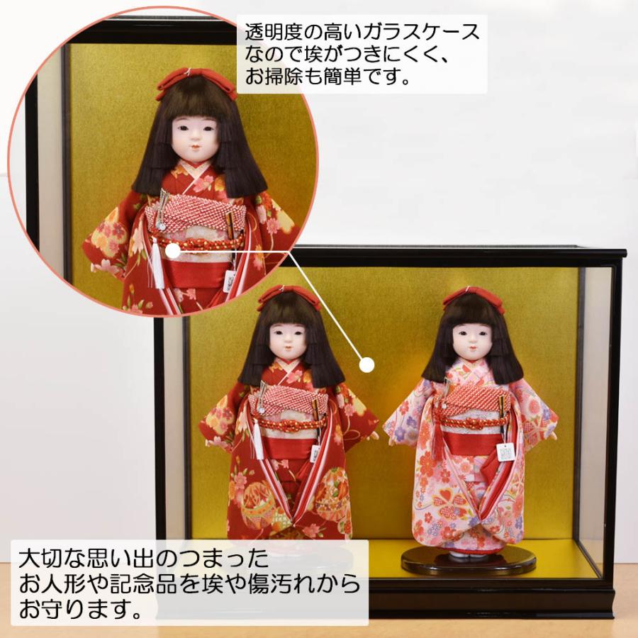 人形ケース ガラス人形ケース 幅 間口60奥行30高45cm(ガラス寸法）内