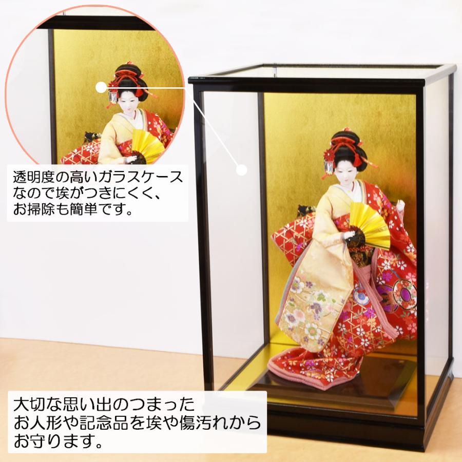 人形ケース ガラス人形ケース 幅 間口36奥行30高55cm(ガラス寸法）内