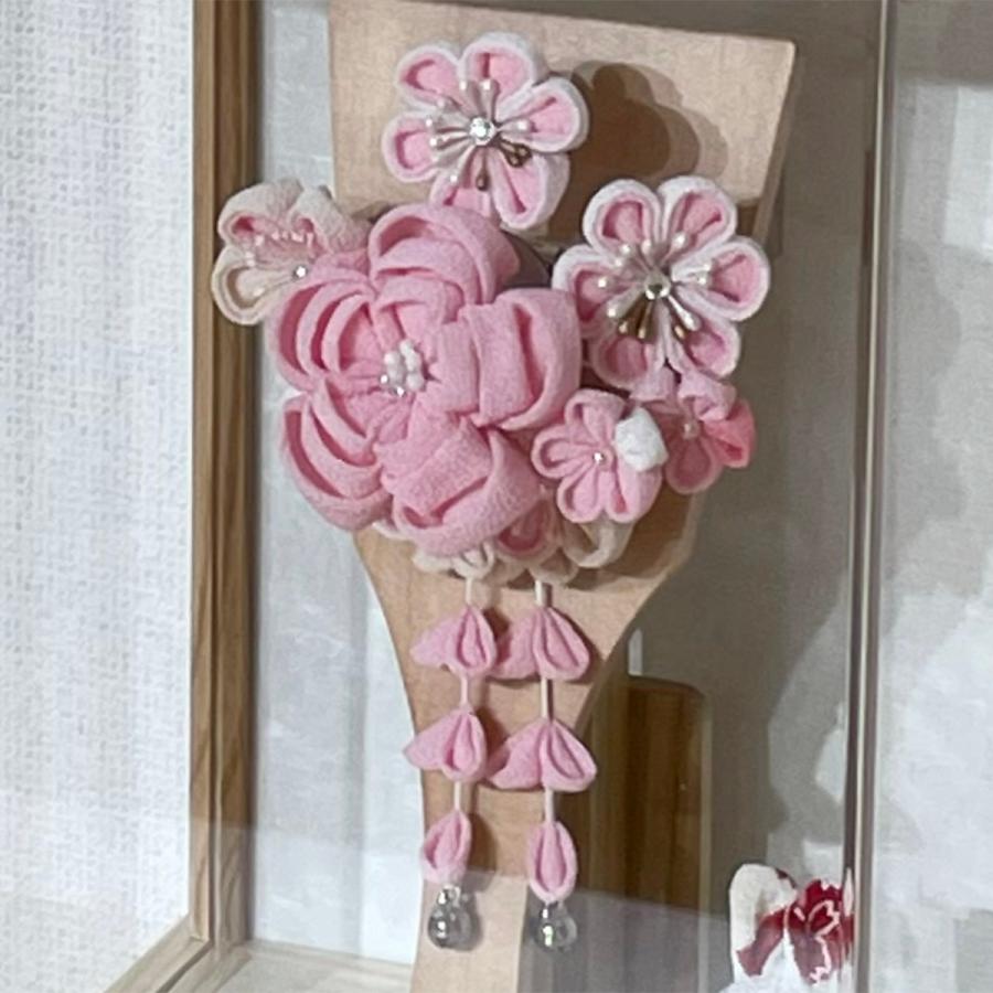 羽子板 お祝い 7号 (高さ約31cm) 赤 ピンク グレージュ ケース飾り