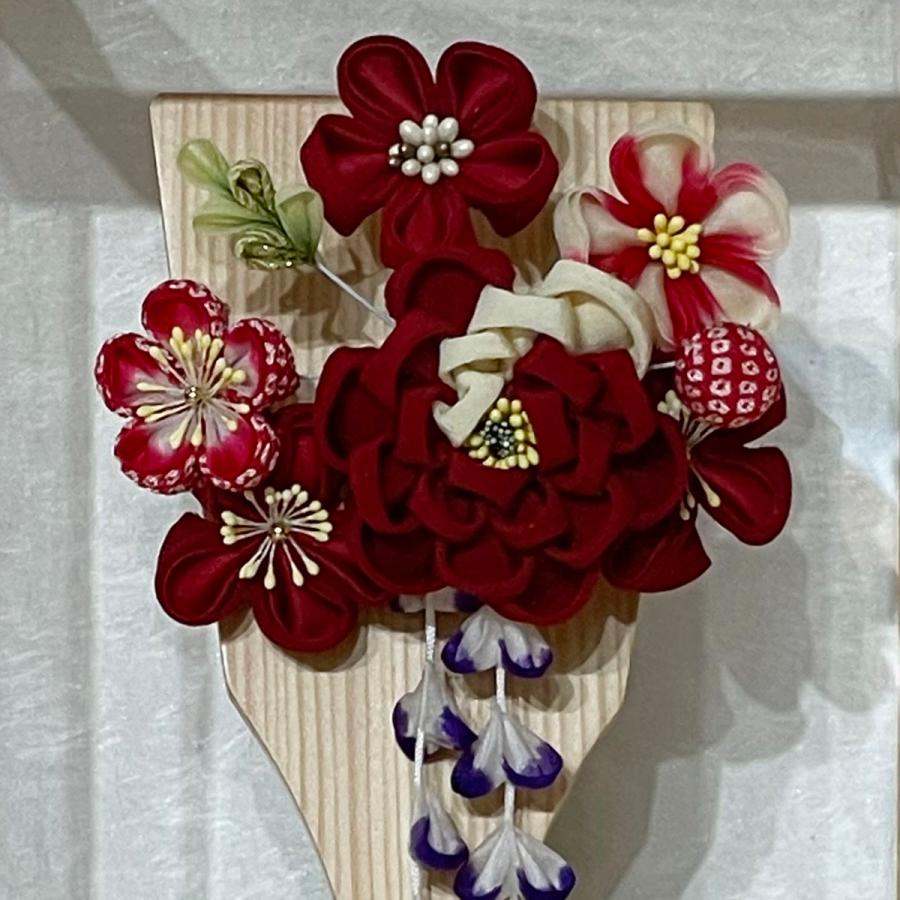 羽子板 お祝い 7号 (高さ約31cm) 赤 ピンク グレージュ ケース飾り