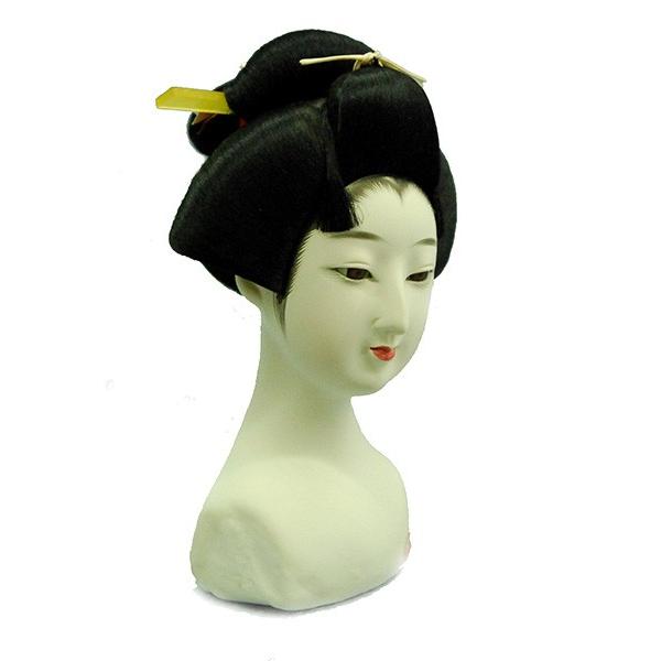日本人形頭 顔 手芸品 部品 尺 芸者 (普) 新尾山_1