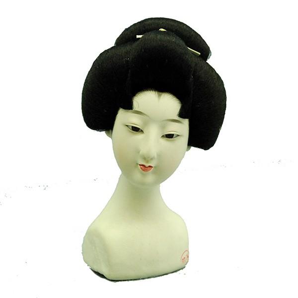 日本人形頭 顔 手芸品 部品 尺(8号) 芸者 丸びん