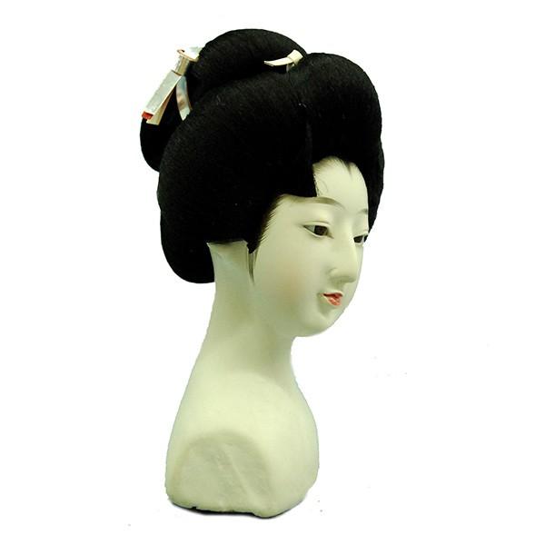 日本人形頭 顔 手芸品 部品 尺(8号) 芸者 丸びん_1