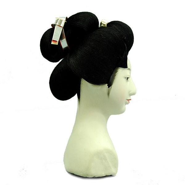 日本人形頭 顔 手芸品 部品 尺(8号) 芸者 丸びん_2