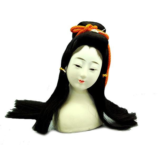 日本人形頭 顔 手芸品 部品 15号 古代 石膏