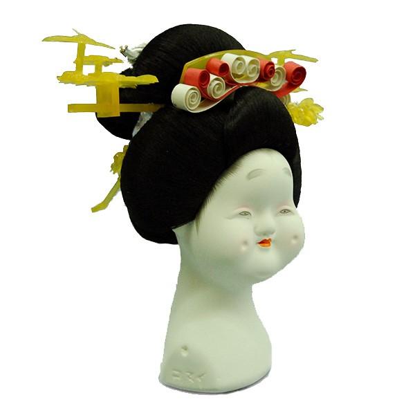 日本人形頭 顔 手芸品 部品 お多福 花嫁 (小)_1