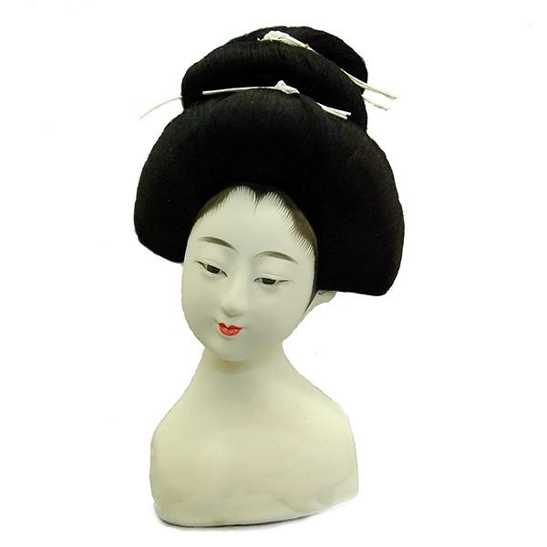 日本人形頭 顔 手芸品 部品 15号 高島田