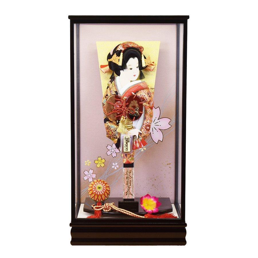 【一点限り】正月飾り　羽子板　H56 羽子板 お祝い 羽子板飾り 金襴 押絵羽子板 18号 ケース飾り 可愛い