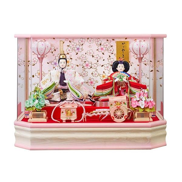 コンパクト ケースバック刺繍入り ケース飾り アクリルケース 雛人形 ひな人形 3nami 3 2 鯉のぼり販売店 通販ひな人形web コンパクト ミニ 3 2 結芽三五親王飾 結芽三五親王飾 ケース飾り 可愛い ケース飾り