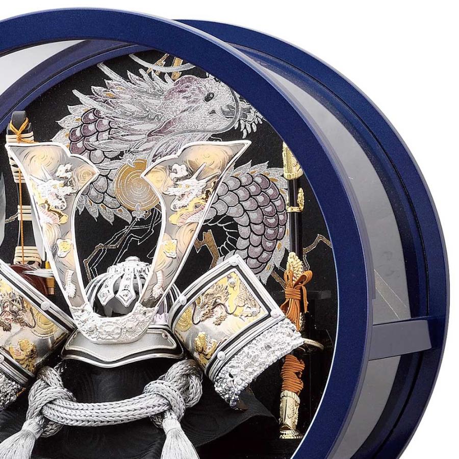 【丸型ケース入り】五月人形 五月人形 ケース飾り【選べる2種類】「月の輪」 半円アクリル