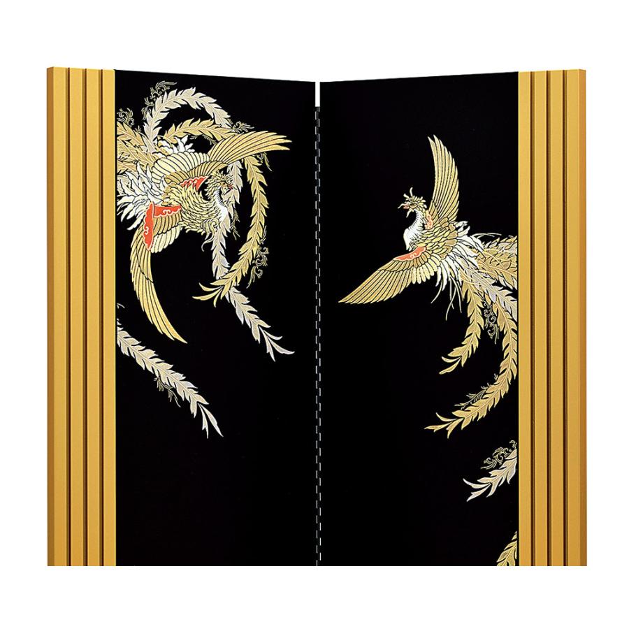 五月人形 5月人形 屏風 飾り台付き 30号 金閣屏風 鳳凰 飾り台 27号