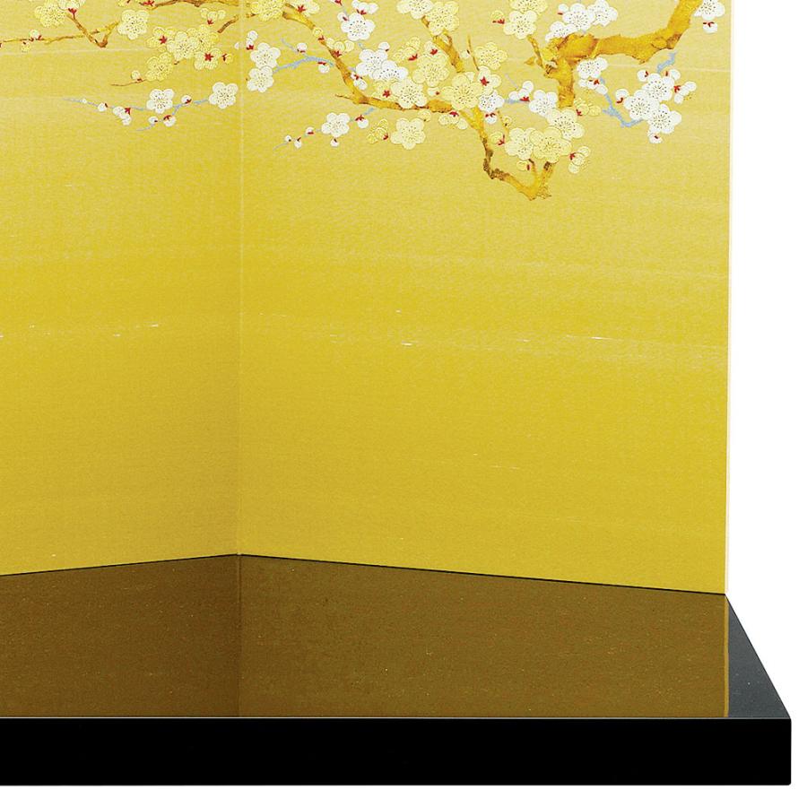 五月人形 5月人形 屏風 飾り台付き 17号 袋張屏風 絹しけ梅月 飾り台