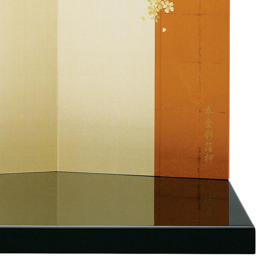 五月人形 5月人形 屏風 飾り台付き 15号 袋張屏風 市松桜 飾り台 18号