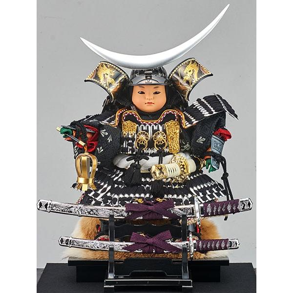 五月人形 ケース飾り 伊達政宗 子供大将 伊達 銀 205-909 銀色