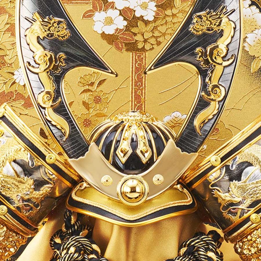 五月人形 5月人形 兜飾り ケース飾り 剣竜 金 黒 おしゃれ お洒落 かっこいい コンパクト 2023