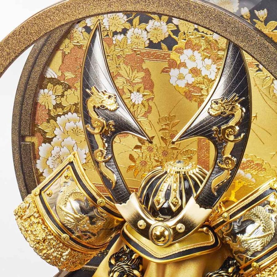 五月人形 5月人形 兜飾り ケース飾り 剣竜 金 黒 おしゃれ お洒落 かっこいい コンパクト 2023
