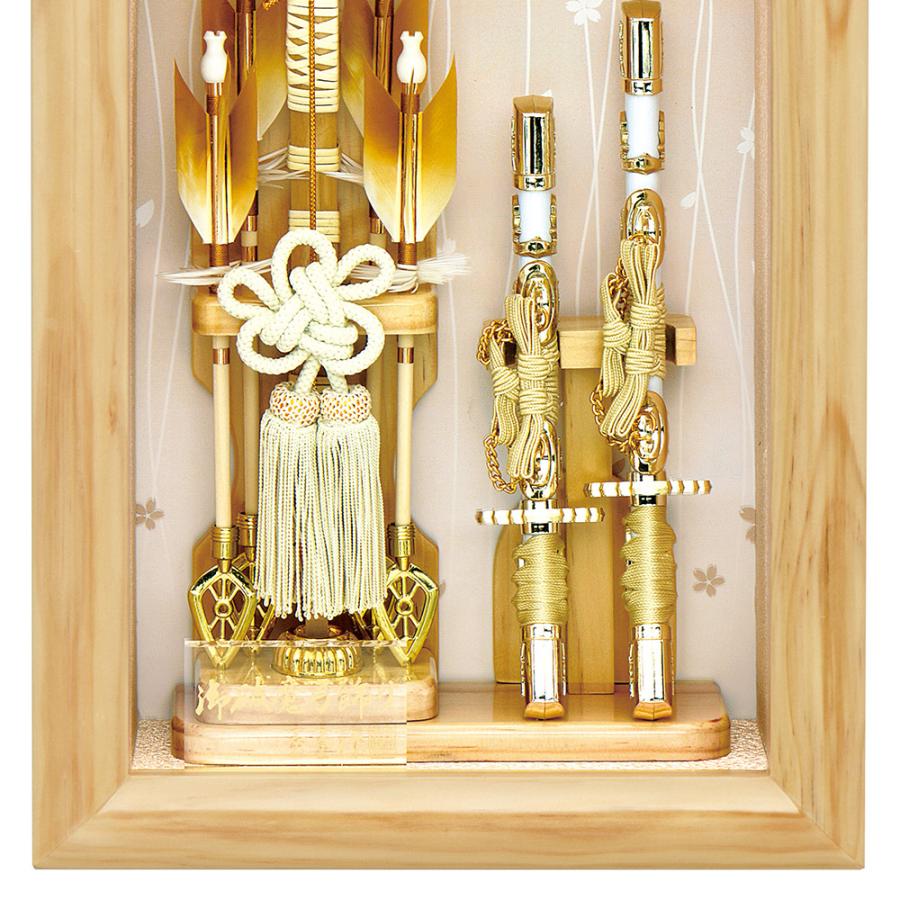 [展示品・未使用] 破魔弓　ケース　インテリア 破魔弓 おしゃれ お祝い 8号 額飾り 選べるタイプ 破魔矢飾り ガラス