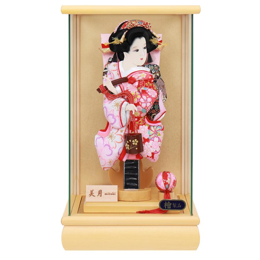 羽子板 お祝い 9号 美月 ケース飾り ガラス 木目 ナチュナル おしゃれ