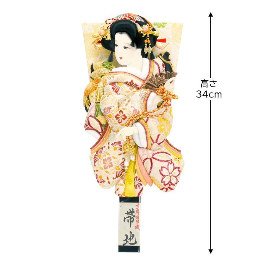 羽子板 単品 コンパクト かわいい おしゃれ 10号 (高さ約34cm) 初正月飾り モダン ミニ 羽子板飾り 押絵羽子板 振袖 帯地 麗華 10号 道成寺 1014-10-522 2026_1