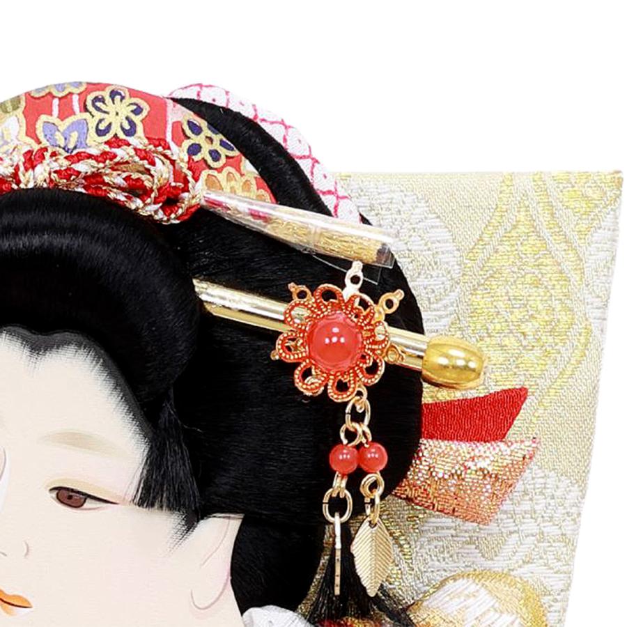 羽子板 単品 コンパクト かわいい おしゃれ 10号 (高さ約34cm) 初正月飾り モダン ミニ 羽子板飾り 押絵羽子板 振袖 帯地 澪 10号 道成寺 1014-10-742 2026_3