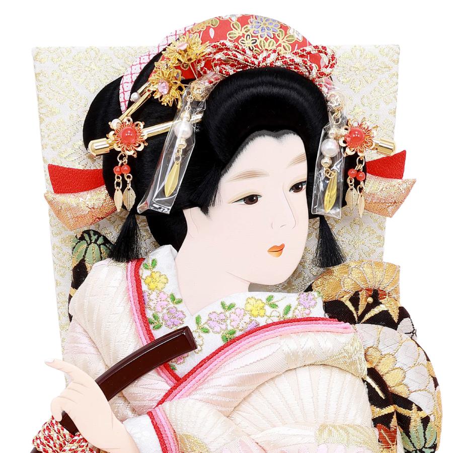 羽子板 単品 コンパクト かわいい おしゃれ 15号 (高さ約47cm) 初正月飾り モダン ミニ 羽子板飾り 押絵羽子板 振袖 帯地 京香 15号 汐汲 1014-15-734 2026_2