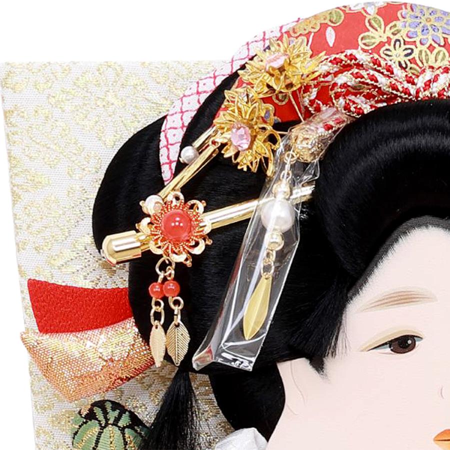 羽子板 単品 コンパクト かわいい おしゃれ 15号 (高さ約47cm) 初正月飾り モダン ミニ 羽子板飾り 押絵羽子板 振袖 帯地 京香 15号 汐汲 1014-15-734 2026_3