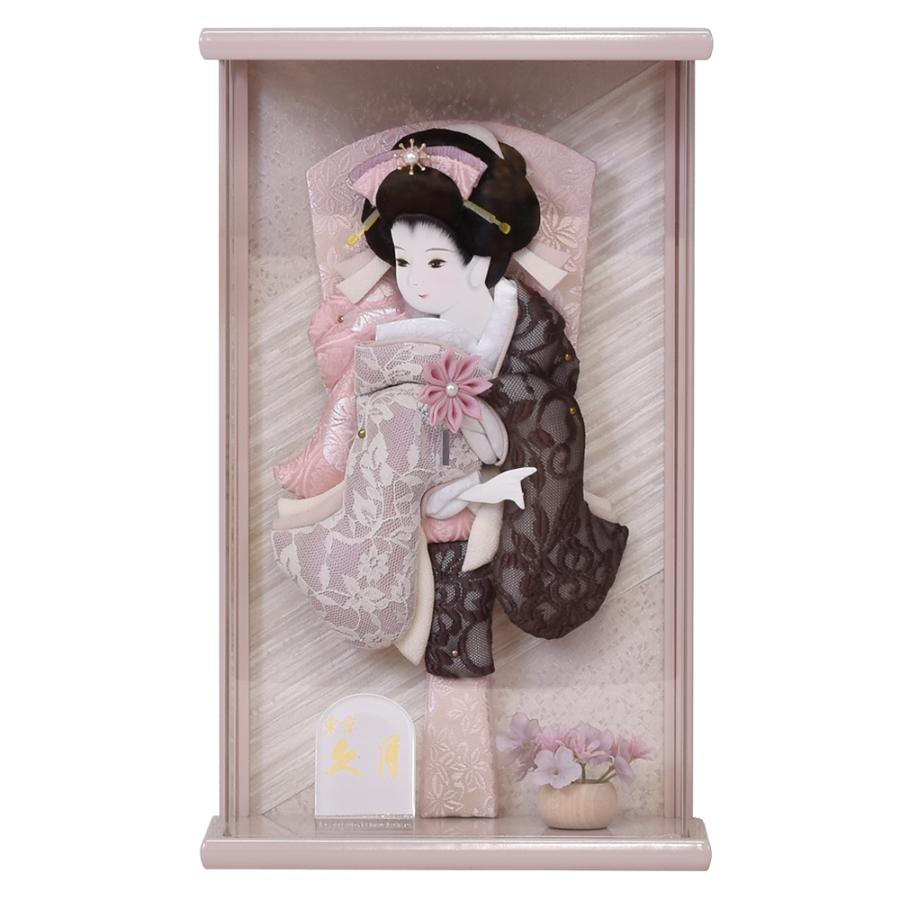 久月 羽子板 壁掛け 選べる 羽子板飾り 刺繍振袖 壁掛けタイプ 紫