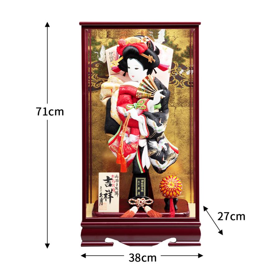 久月 羽子板 お祝い 初正月 羽子板飾り コンパクト ケース飾り