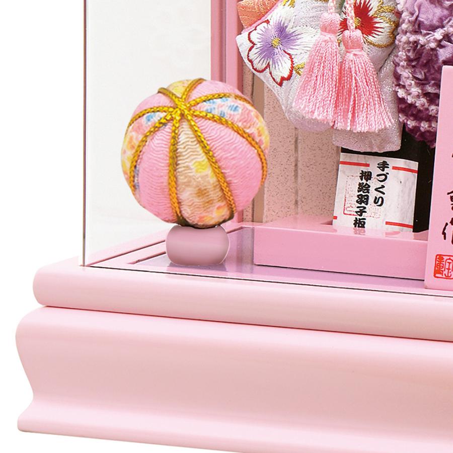 羽子板 お祝い 7号 アクリルケース 結菜 ゆいな （ピンク） ケース飾り