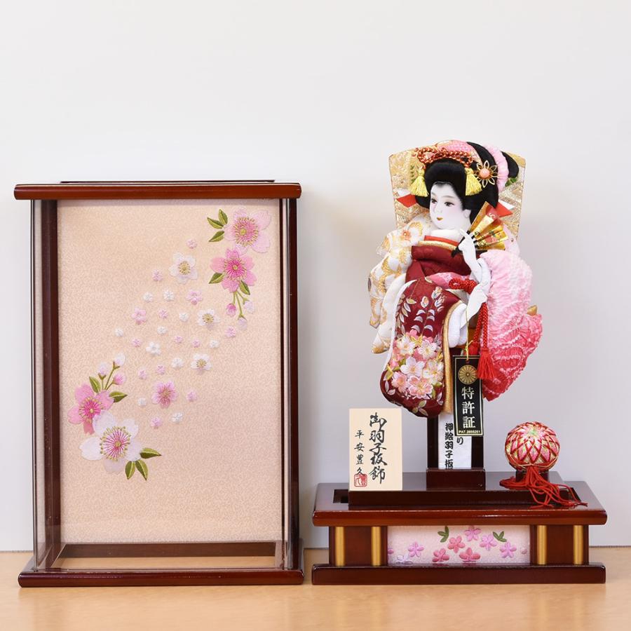 羽子板 お祝い 羽子板飾り 初正月飾り 8号 吉野 アクリルケース 刺繍