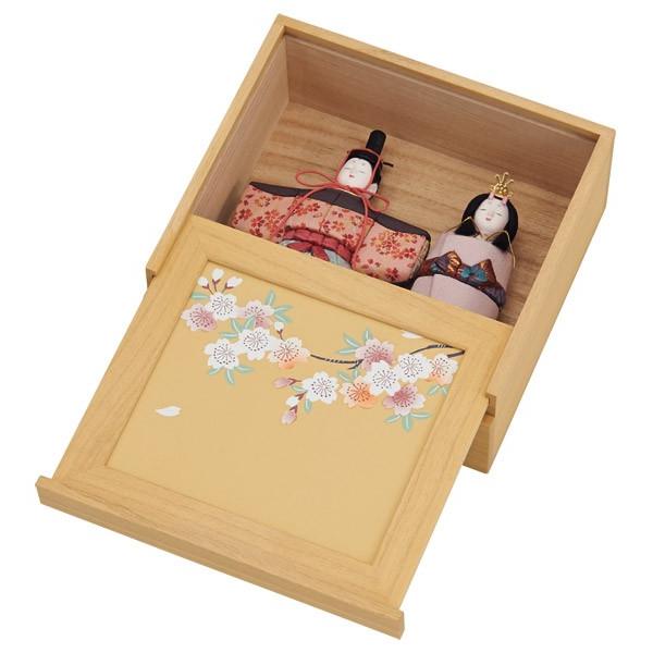 雛人形 コンパクト 木目込み 一秀 ひな人形 親王飾り 立雛 立ち雛 収納