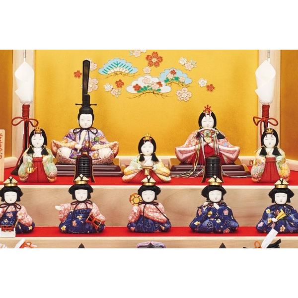 雛人形 木目込み 一秀 ひな人形 十五人飾り 15人 3段 三段 収納飾り