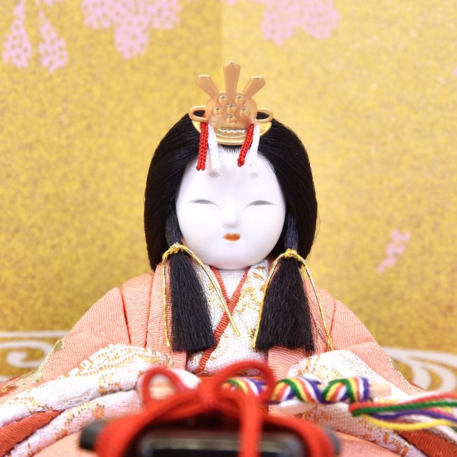 雛人形 コンパクト 木目込み 一秀 親王飾り かわいい シンプル モダン コンパクト ひな人形 平飾り 2人 2025 25-c-125_5