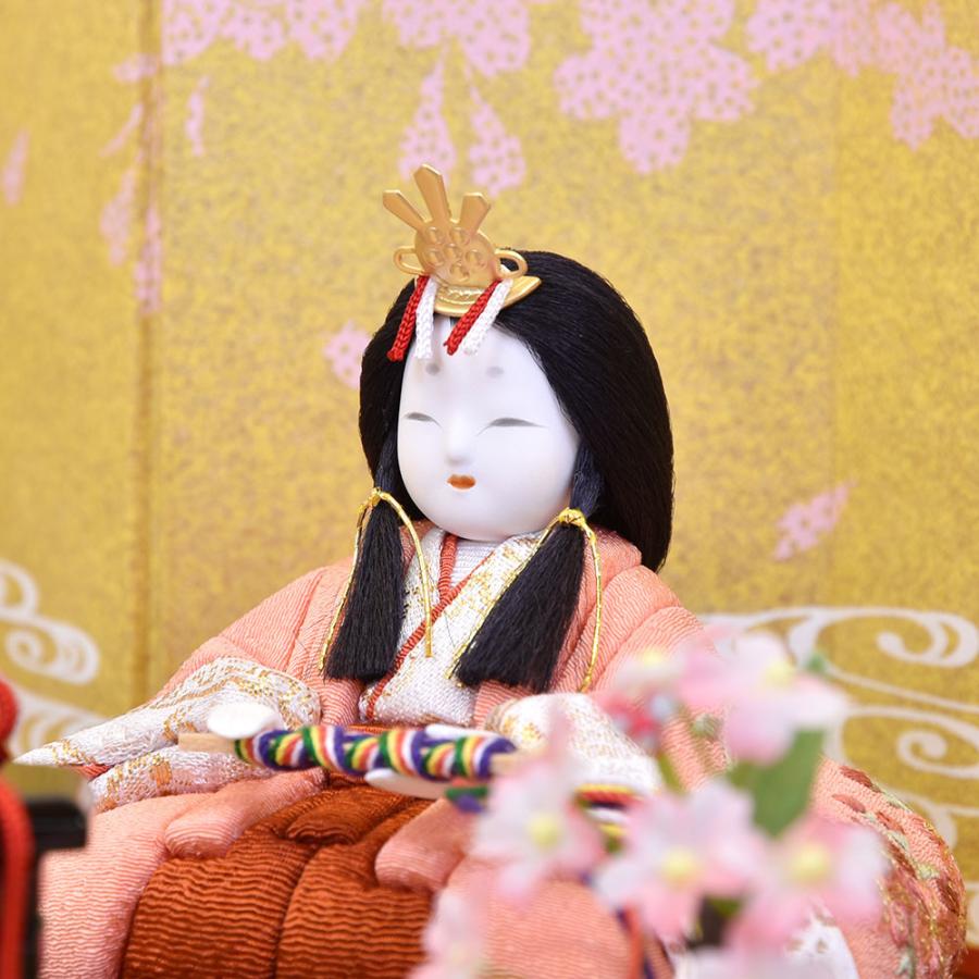 雛人形 コンパクト 木目込み 一秀 親王飾り かわいい シンプル モダン コンパクト ひな人形 平飾り 2人 2025 25-c-125_7