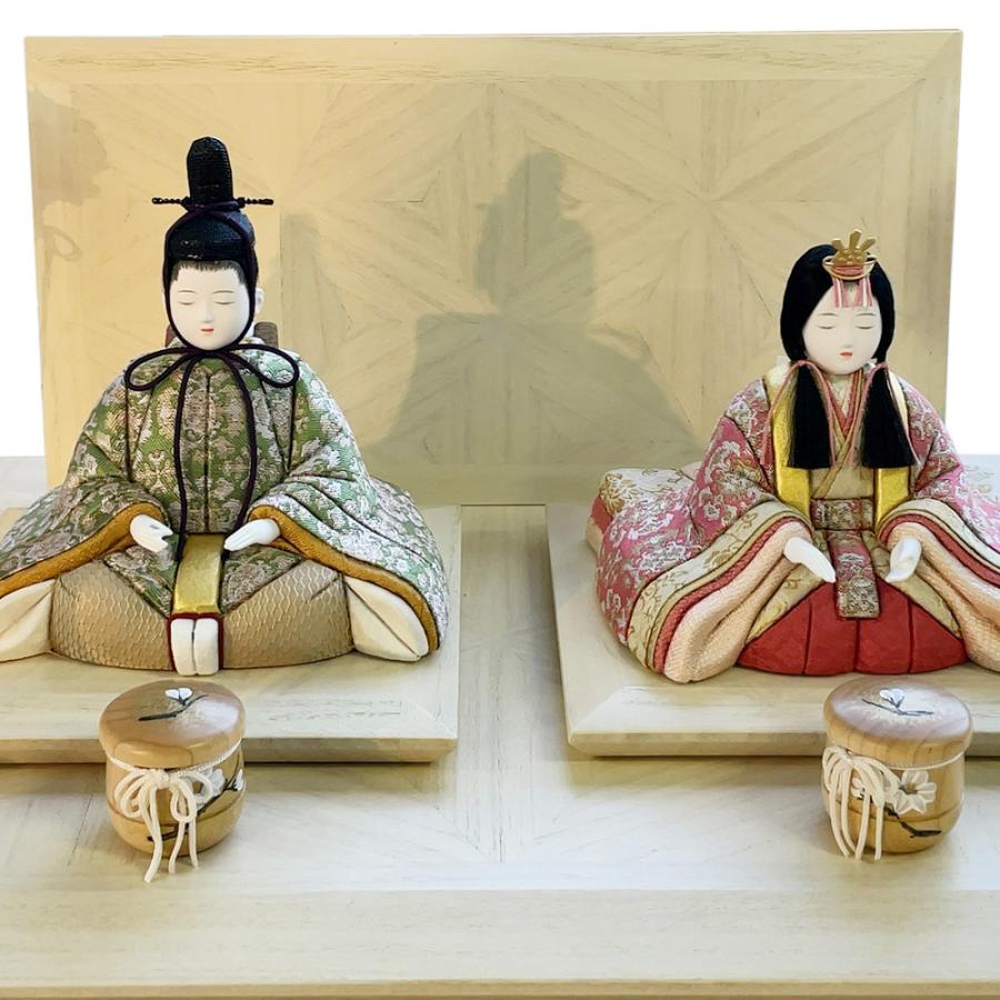 雛人形 お祝い 木目込み 一秀 ひな人形 親王飾 翠香雛 かわいい コンパクト ミニ お雛様 おしゃれ まる顔 2025 h-52-7_2