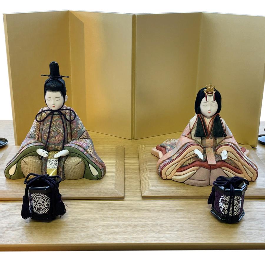 雛人形 お祝い 木目込み 一秀 ひな人形 親王飾 伊織雛 かわいい コンパクト ミニ お雛様 おしゃれ まる顔 2025 h-55-7_2