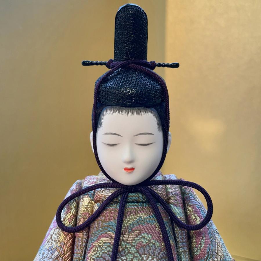 雛人形 お祝い 木目込み 一秀 ひな人形 親王飾 伊織雛 かわいい コンパクト ミニ お雛様 おしゃれ まる顔 2025 h-55-7_3