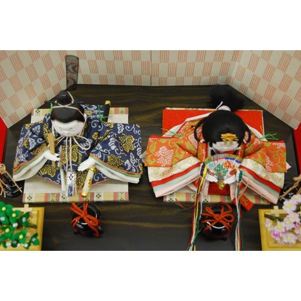 雛人形 幸一光 ひな人形 衣装着 コンパクト ミニ 花小町 親王飾り 平