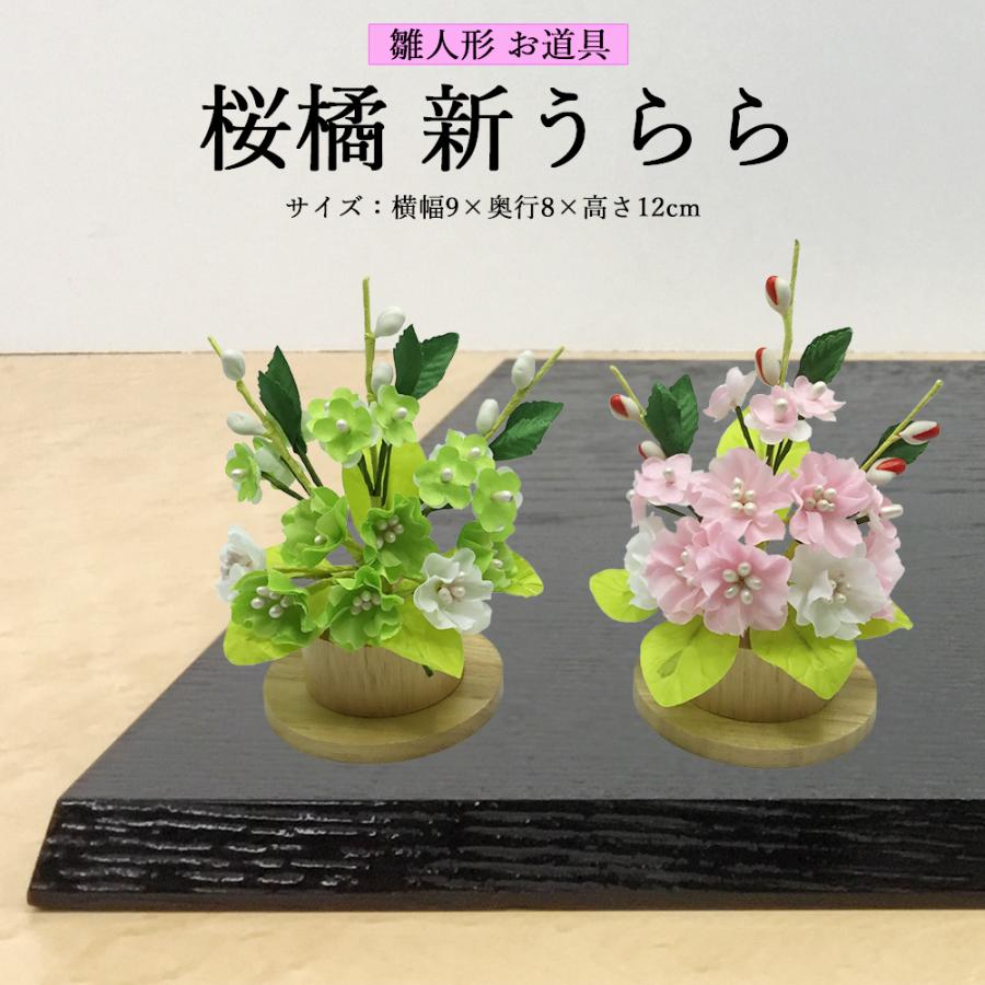 雛人形 ひな人形 お祝い 花 セット 箱付き桜橘 新うらら コンパクト