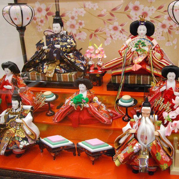 ケース入り雛人形 7人飾り 雛人形 ケース 7人飾り 黒ケース : 鯉のぼり販売店-通販ひな人形web