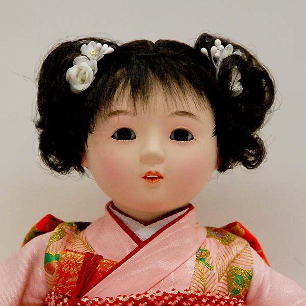 め*も様 市松人形 市松人形 最高級 元賀章介 20号 別染 正絹 京友禅 手縫い衣装 女の子