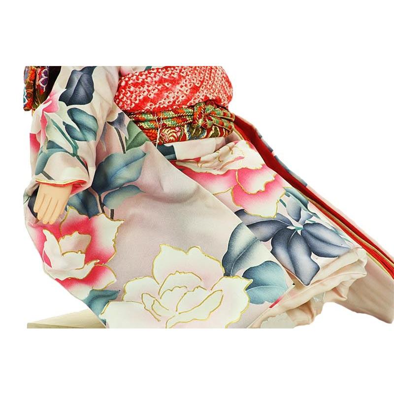 市松人形 抱き人形 おしゃれで可愛いお顔の 童人形 座り台座付き 13号