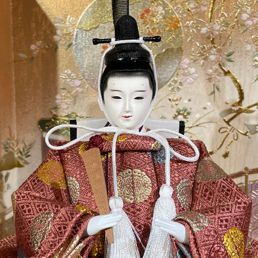 久月 雛人形 ひな人形 お祝い 平飾り 正絹 親王飾り 二人飾り 2人飾り